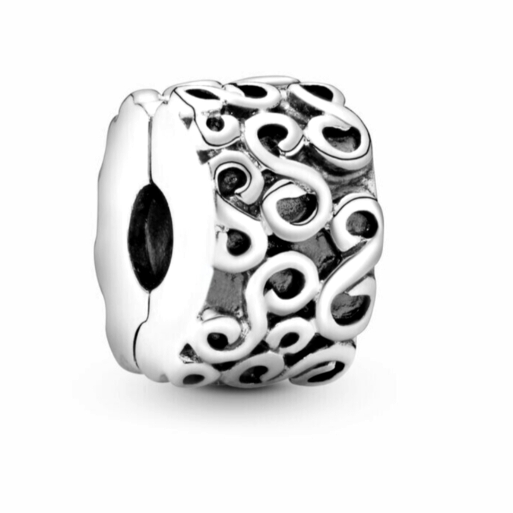 Pandora 925 Sterling Silver Serpentine Bracelet Charm Spacer